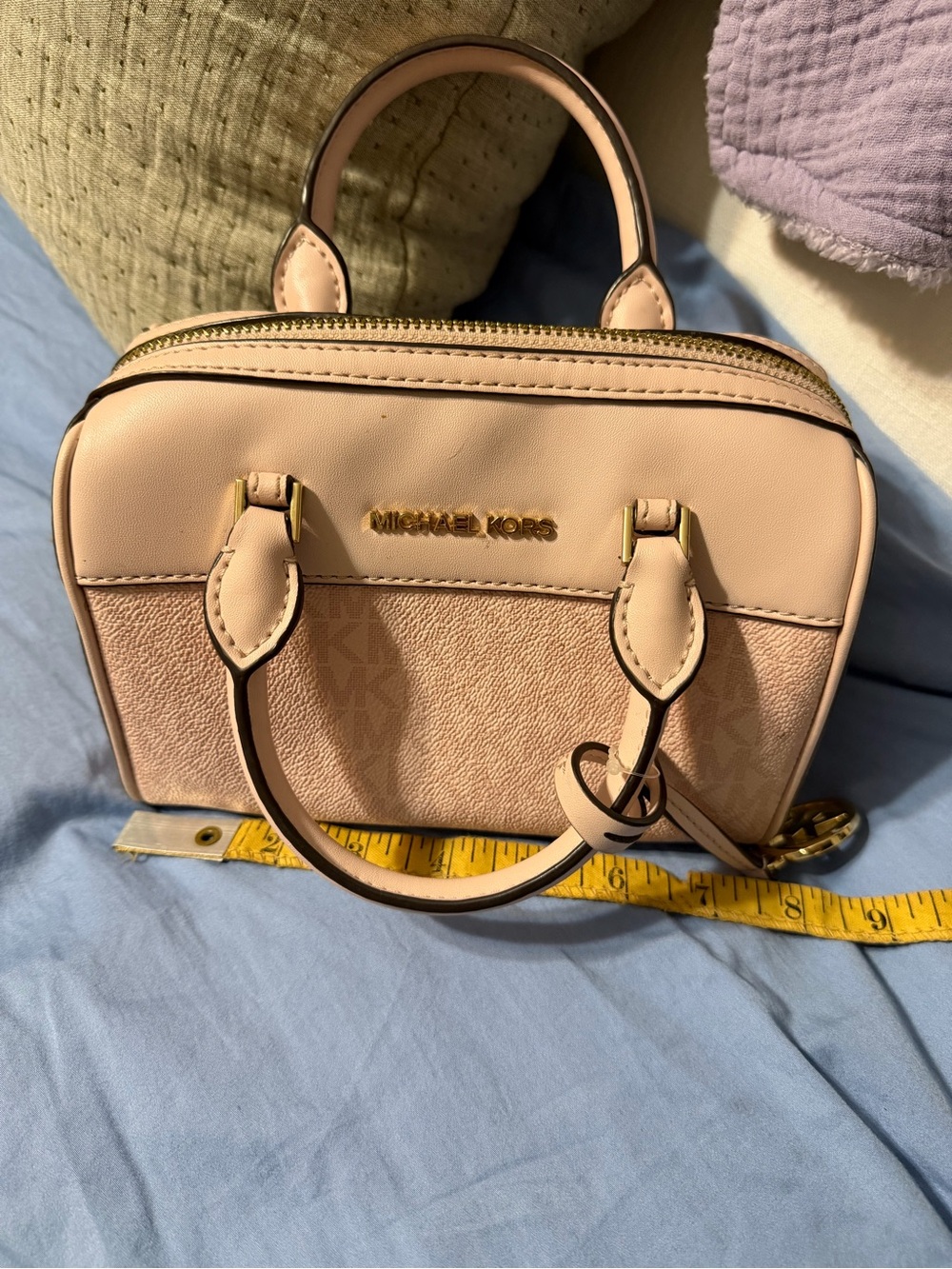 Michael Kors Blush Pink Mini Satchel with Gold Hardware
